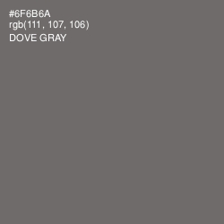 #6F6B6A - Dove Gray Color Image